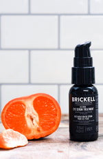 Best eye serum for eye bags, dark circles, crows feet, wrinkles, and lines made with natural ingredients by Brickell Men's Products